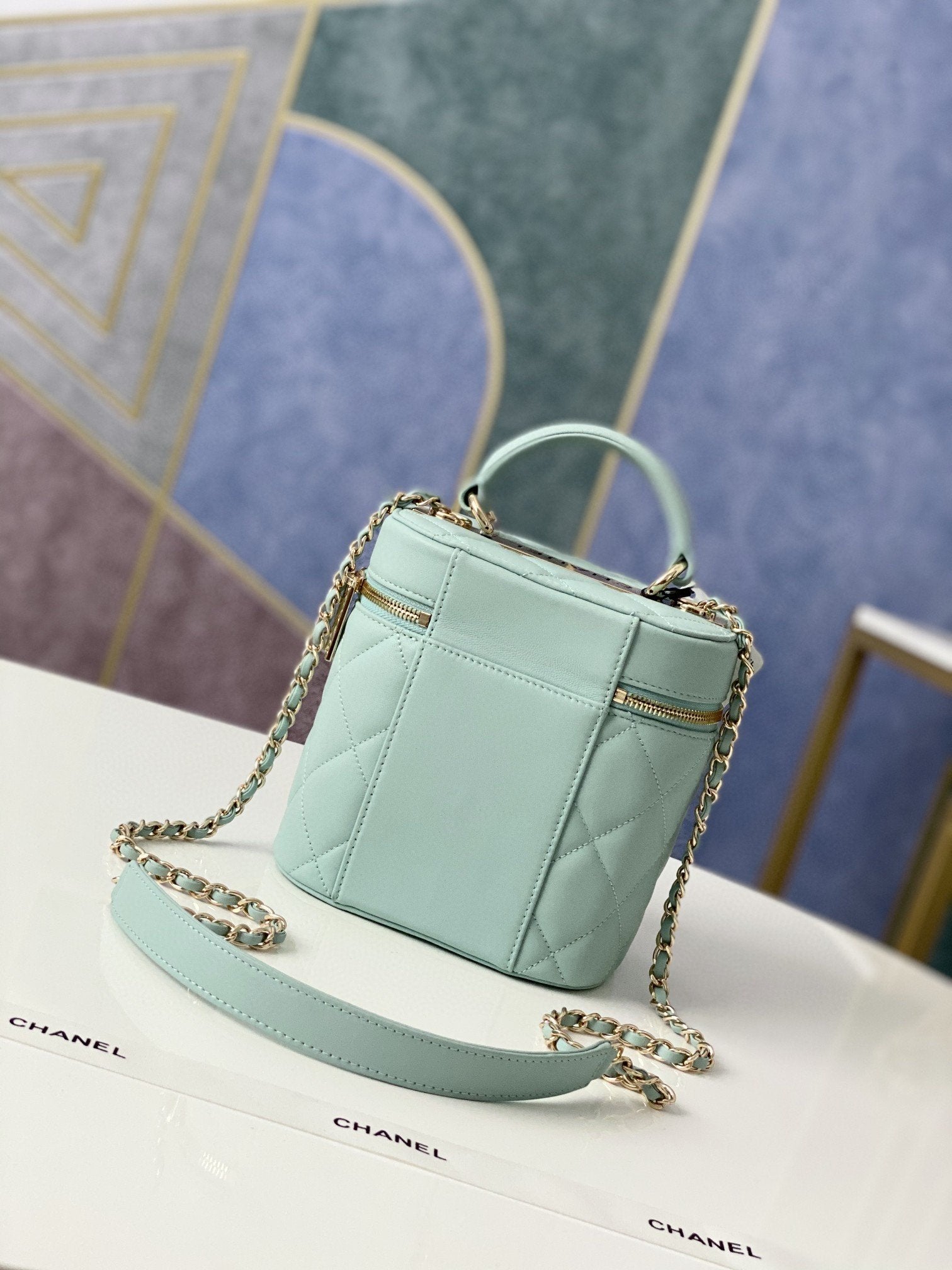 Chanelouis Vuittonanity Case Gold Hardware Light Green For Women Handbags, Shoulder Bags 9.4in/24cmÃ‚Â 