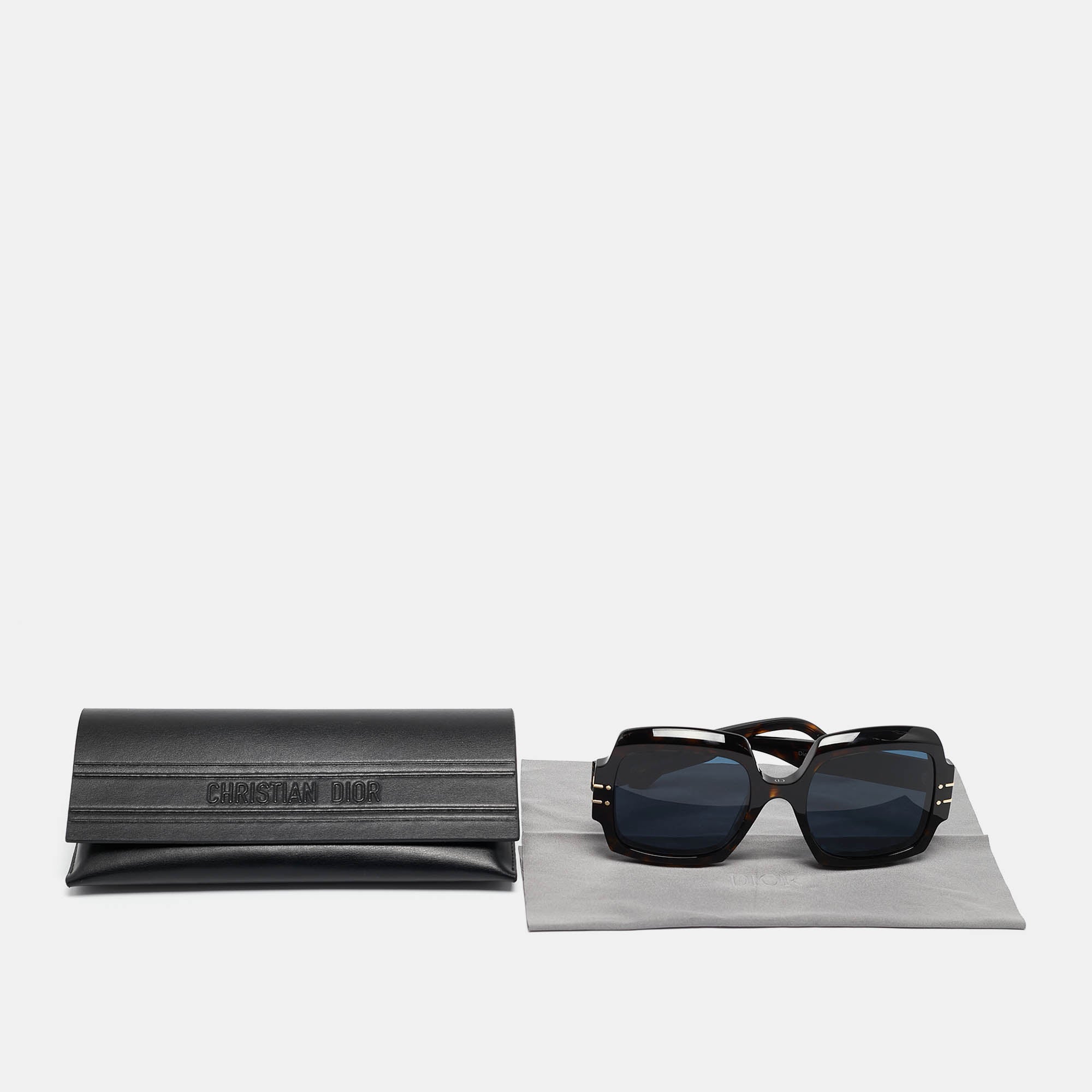 Dior Dark Br Diorsignature S1U Oversized Sunglasses