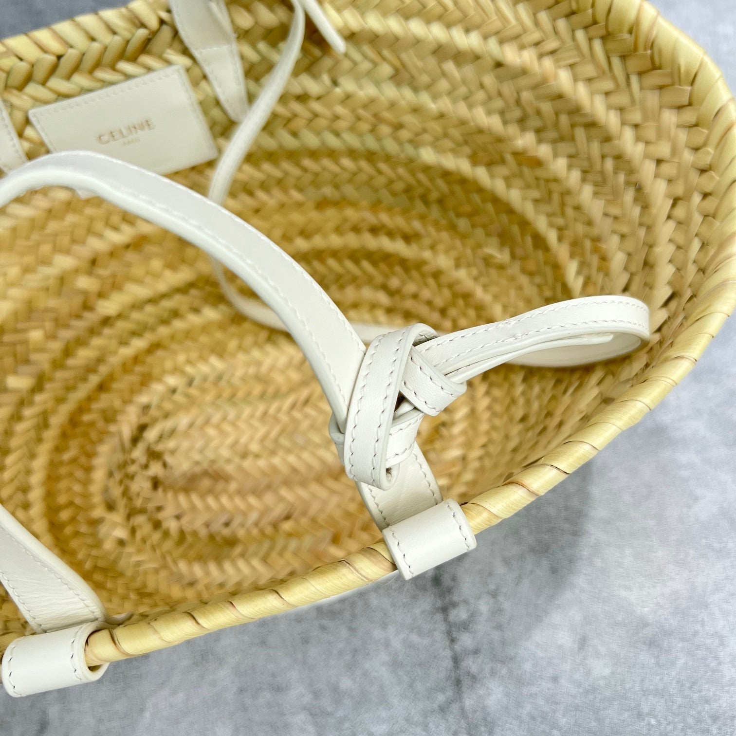 GLAMI Teen Triomphe GLAMI Classic Panier In Palm Leaves And Lizard White For Women 8in/20cm
