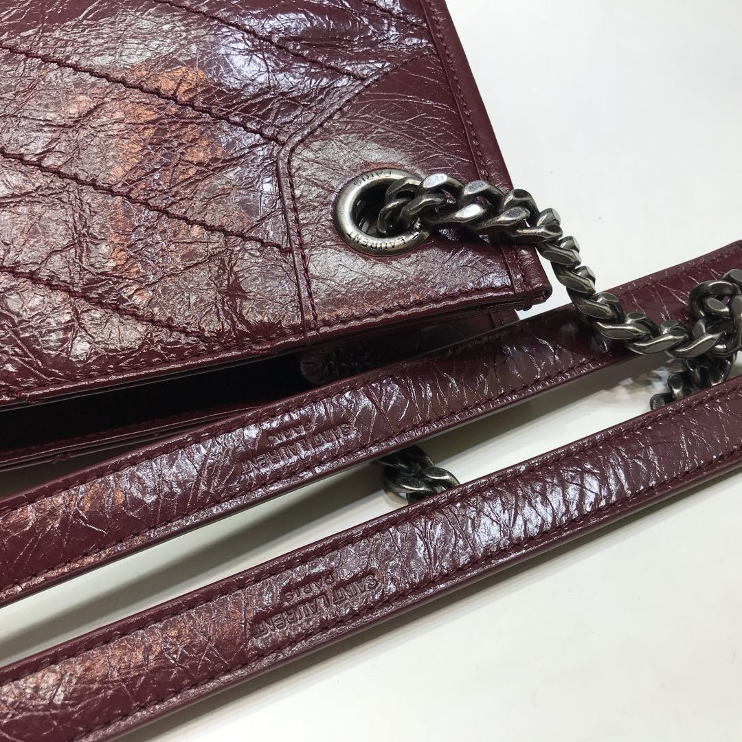 YSSL Niki Medium Shopping Bag Burgundy For Women 12in/32cm YSLÂ 