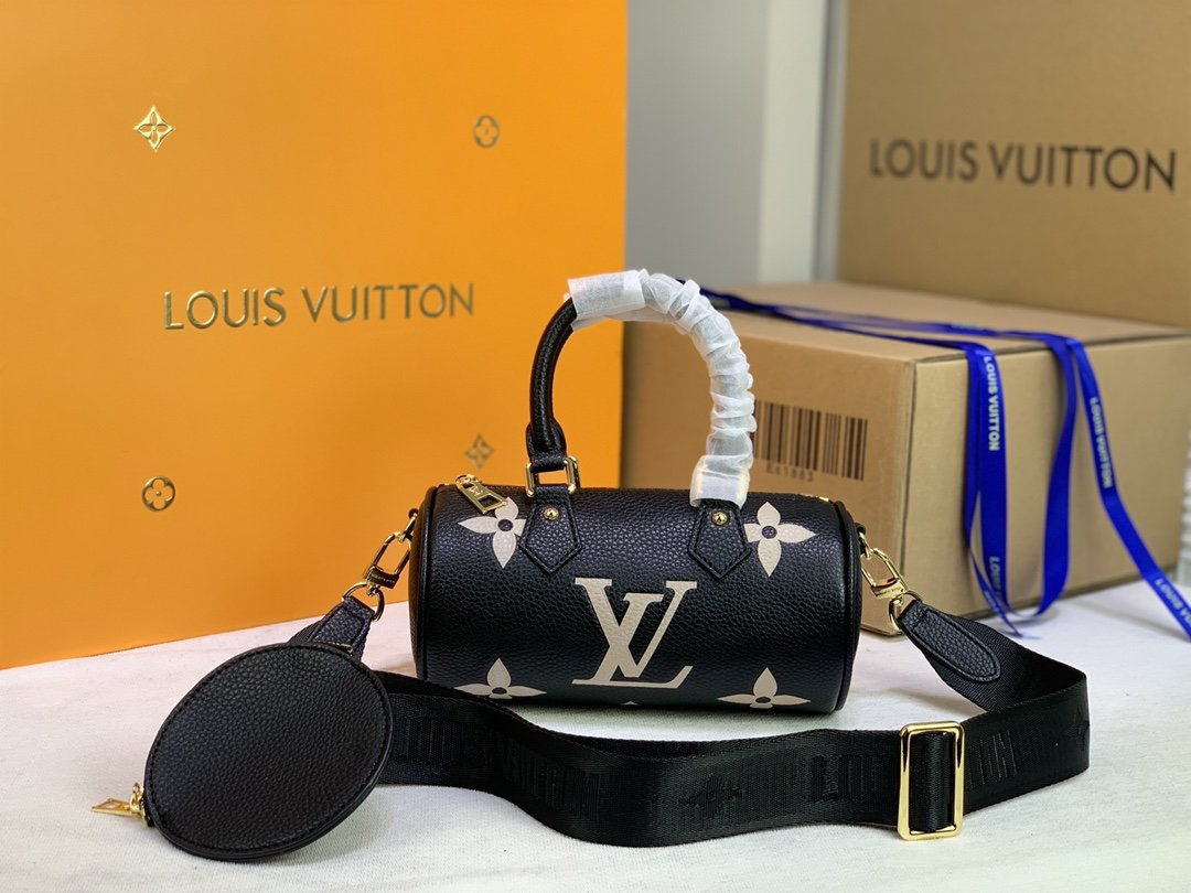 Louis Vuitton Papillon Burberry Monogram Empreinte Black/Beige For Women,  Shoulder And Crossbody Bags 7.9in/20cm Louis Vuitton M45980