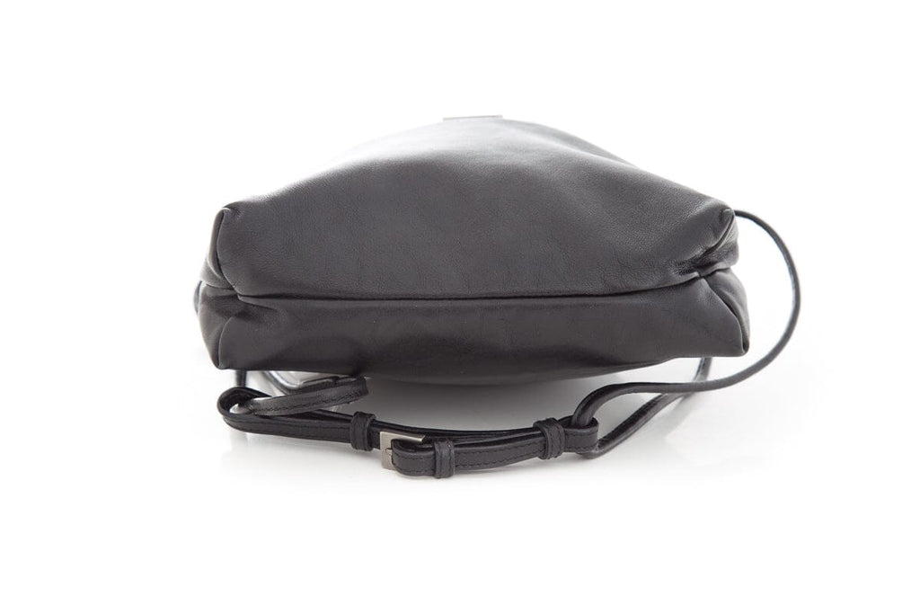 Gucci Vintage Black Leather Bucket Shoulder Bag