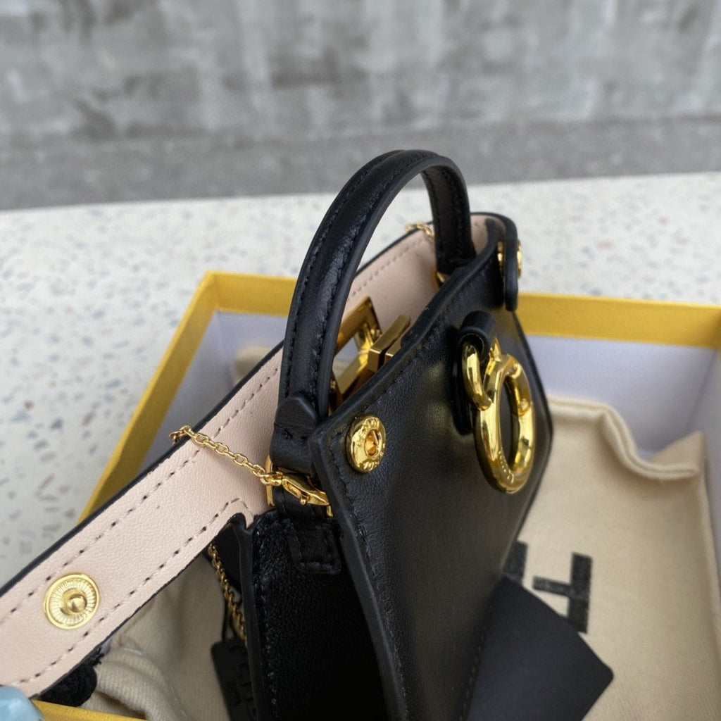 Nano Charm Crossbody Black Bag For Woman 12cm/4.5in