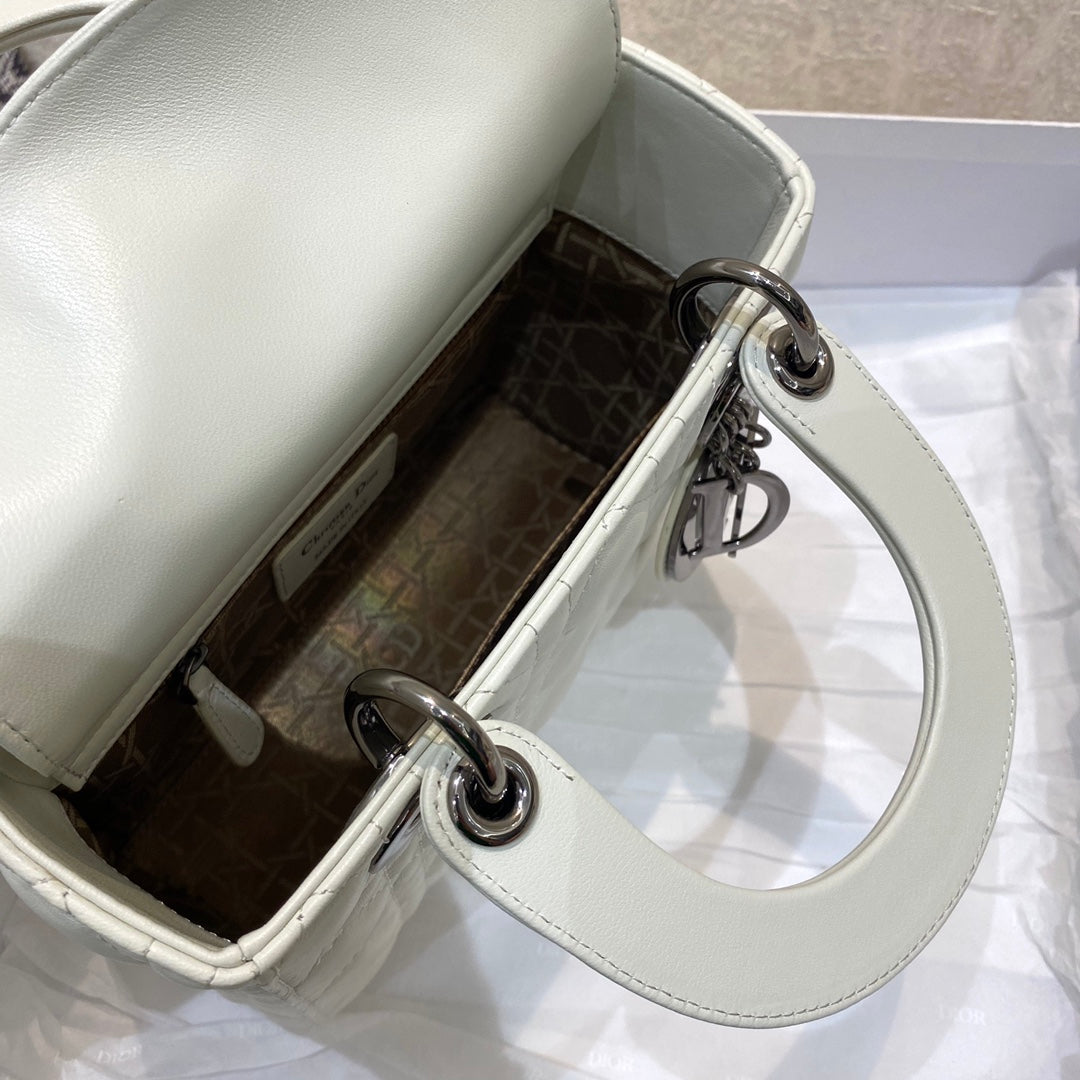 Small Lady Bag SiLouis Vuittoner Hardware, White, For Women WomenÃ¢â‚¬â„¢s Handbags, Crossbody Bags, 20cm CD