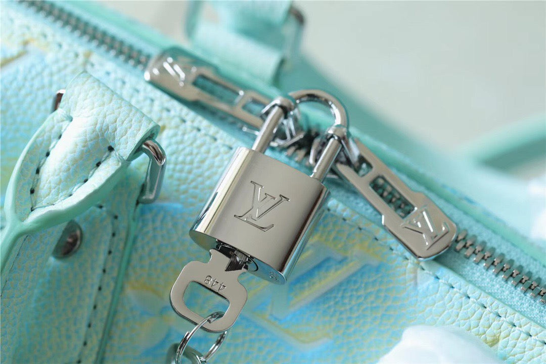 Louis Vuitton Speedy Bandouliere 20 Monogram Empreinte Vert D’eau Green For Women,  Shoulder And Crossbody Bags 20.5cm/8.1in Louis Vuitton M46092