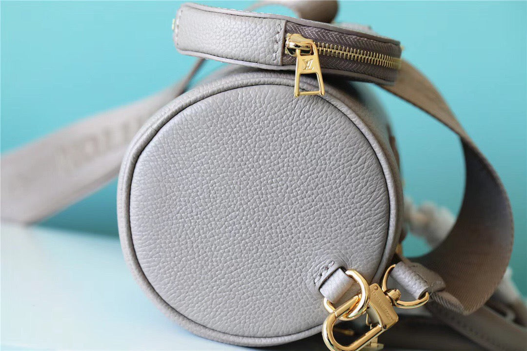 Louis Vuitton Papillon Burberry Monogram Empreinte Tourterelle / Creme Beige For Women, Women’s Handbags, Shoulder Bags And Crossbody Bags 7.9in/20cm Louis Vuitton M46031