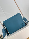Louis Vuitton Messenger Grain Blue For Men, Bags, Shoulder And Crossbody Bags 11in/28cm Louis Vuitton M59327