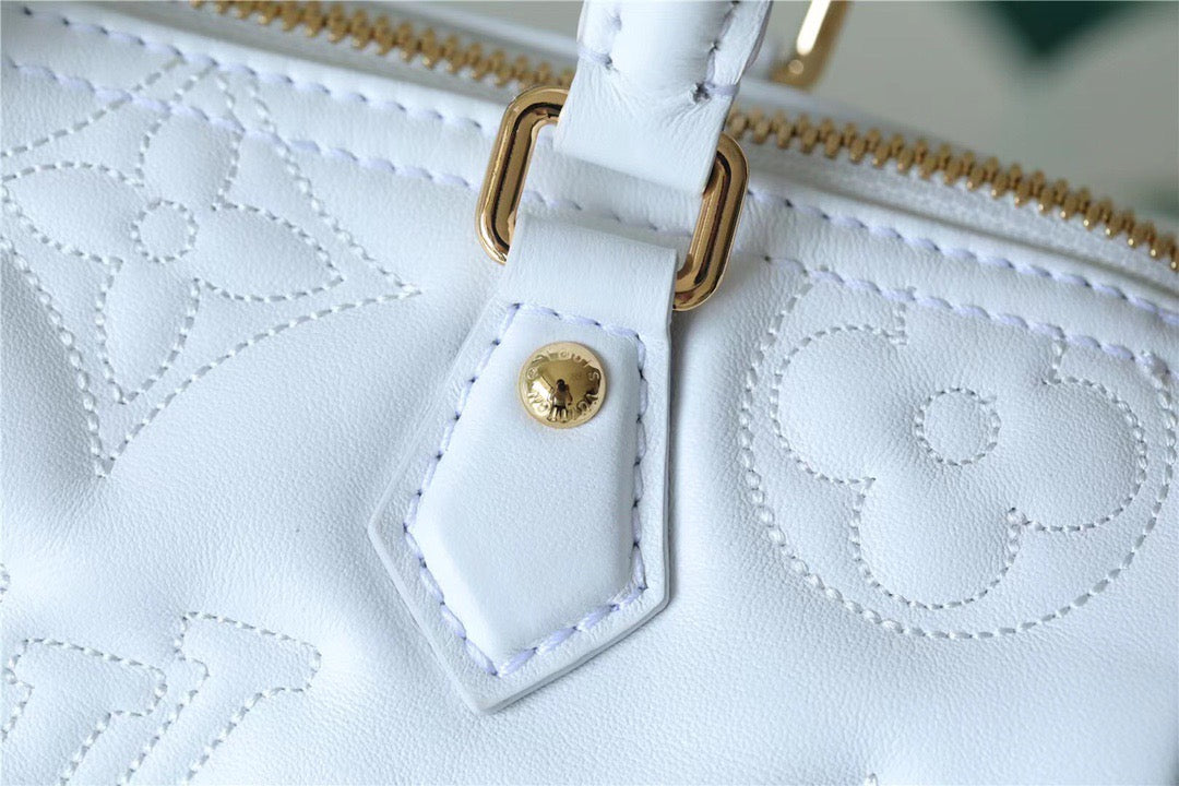 Louis Vuitton Papillon GLAMI Bag Classic Monogram For Women 20cm White Louis Vuitton M59827