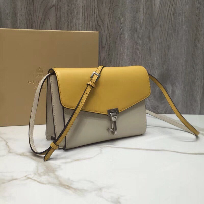 Small Macken Colorblock Crossbody Beige/Yellow Bag For Women, Bags 9.5in/24cm
