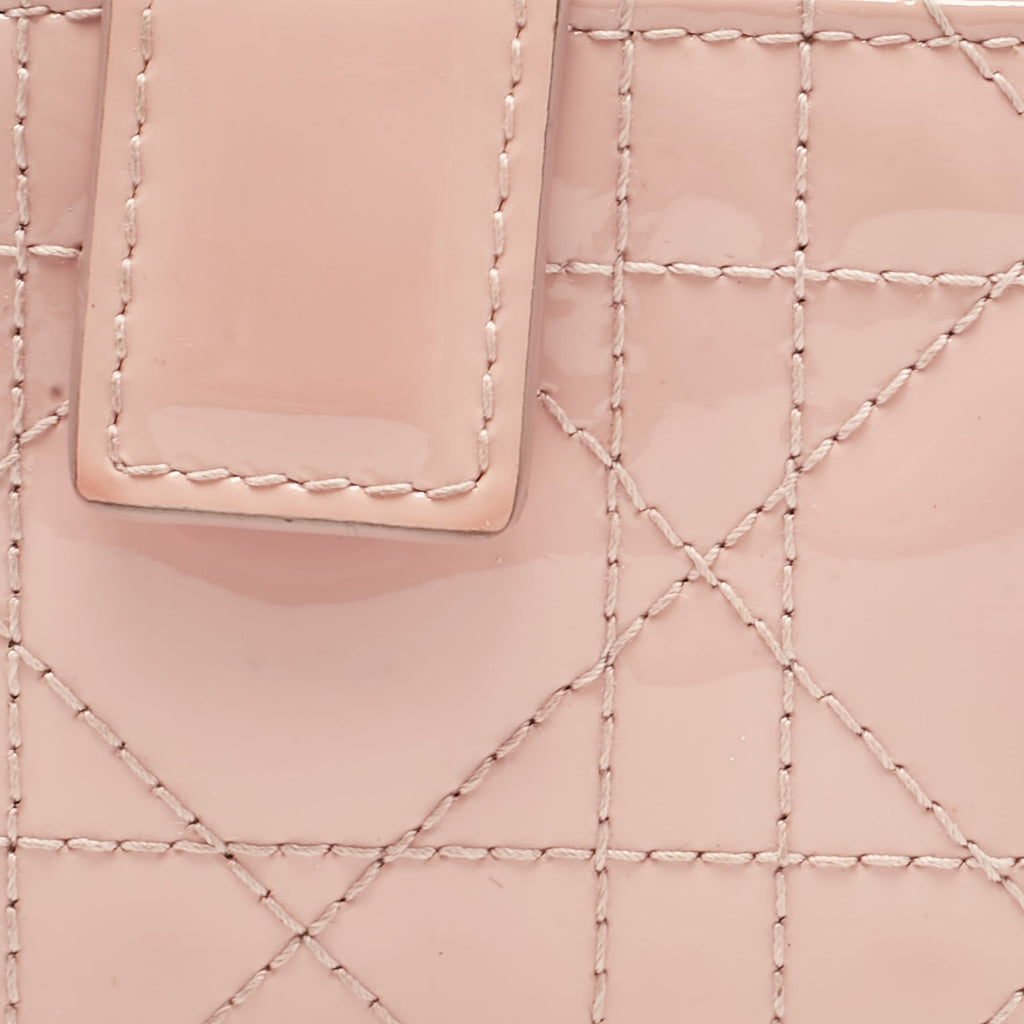 Dior Light Pink Cannage  Leather Jasmine Card Holder