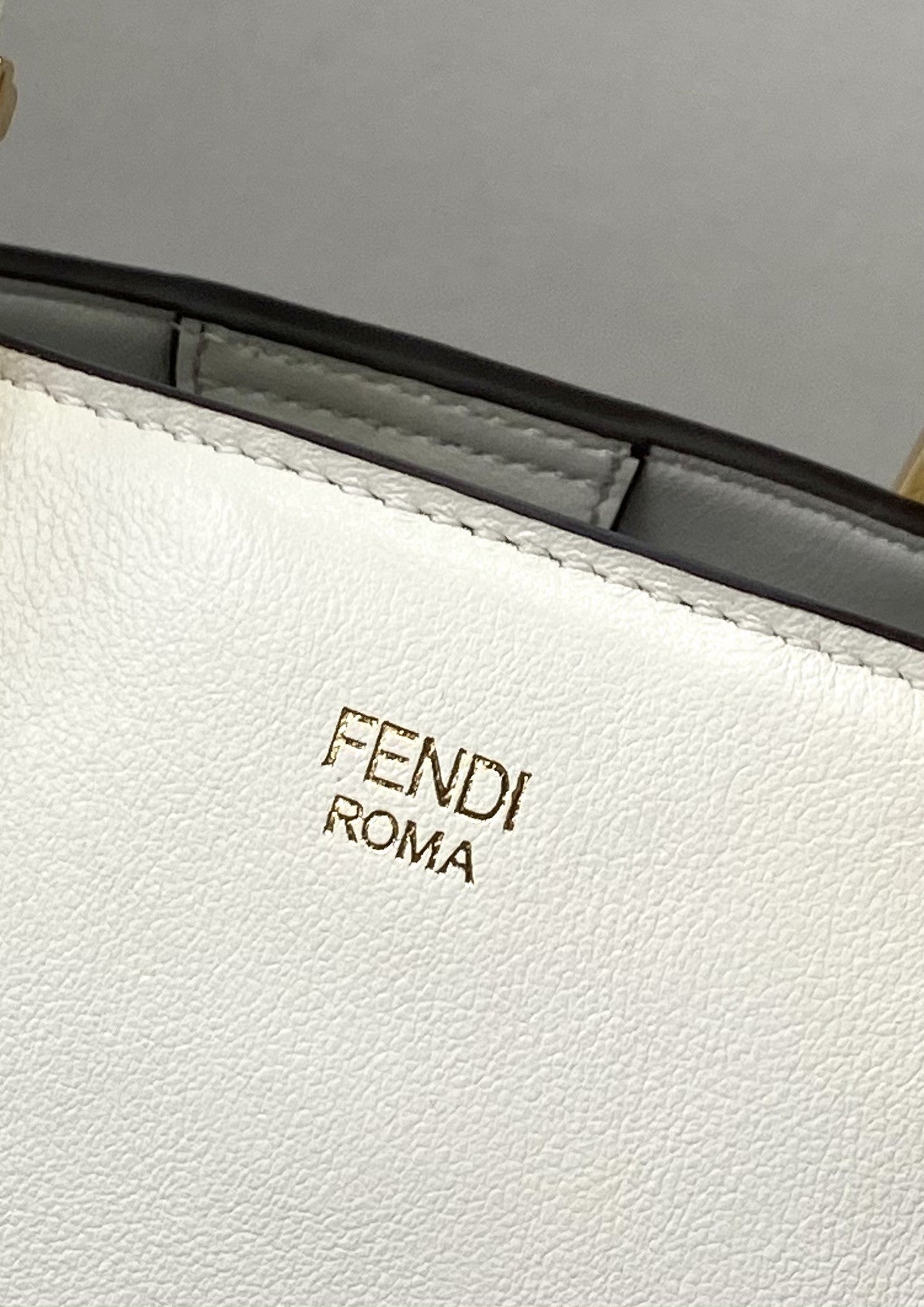 Small FF Tote Shoulder White Bag For Woman 30cm/12in