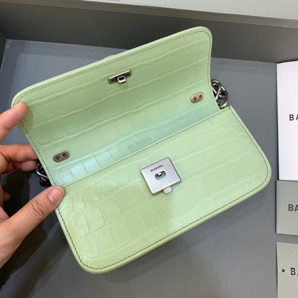 Gossip Small On Chain Shoulder Bag Light Green, For Women,  Bags 7.4in/19cm