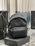 Top Quality City Backpack In Canvas Unisex For Women 15in/38cm Black YSL