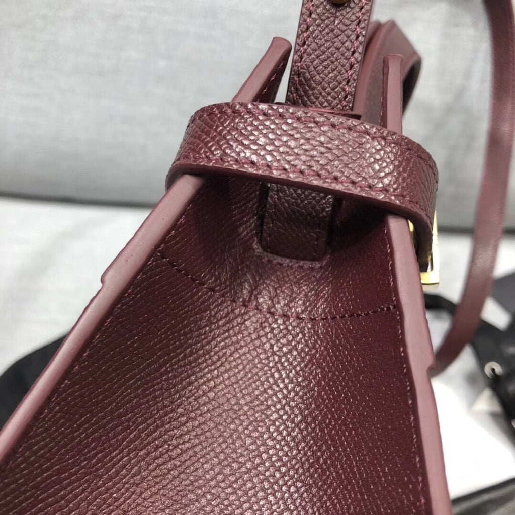 YSSL Manhattan Nano Shopping Bag In Box Burgundy For Women 8in/21cm YSL