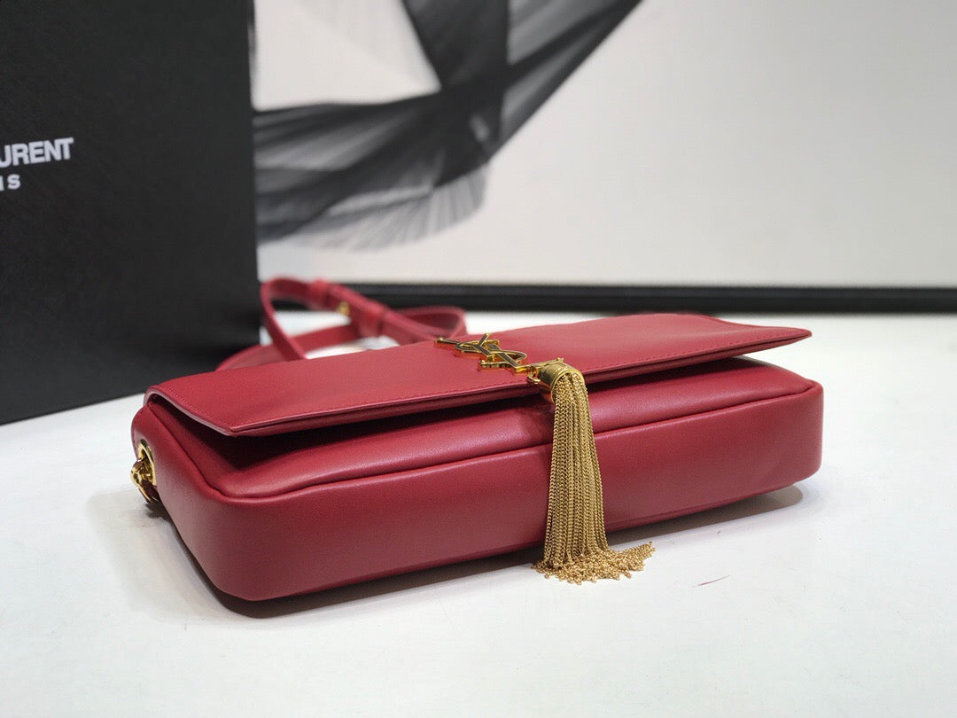 Top Quality Kate Tassel Small Shoulder Bag Red For Women 10.2in/26cm YSLÂ 