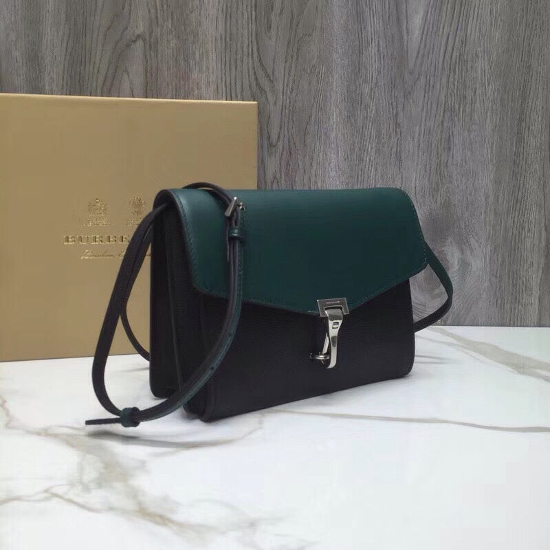Burberry Small Macken Colorblock Crossbody Black/Green Bag For Women, Bags 9.5in/24cm
