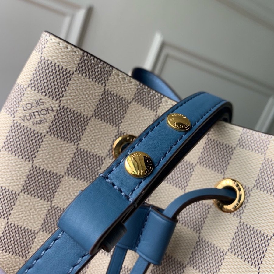 Louis Vuitton NeoNoe MM Bucket Bag Damier Azur Canvas Bleuet Blue For Women,  Shoulder And Crossbody Bags 10.2in/26cm Louis Vuitton N40153