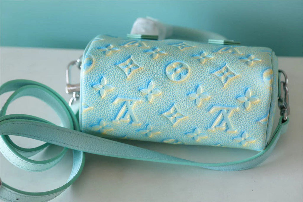 Louis Vuitton Nano Speedy Monogram Empreinte Vert D’eau Green For Women,  Shoulder And Crossbody Bags 16cm/6.3in Louis Vuitton 