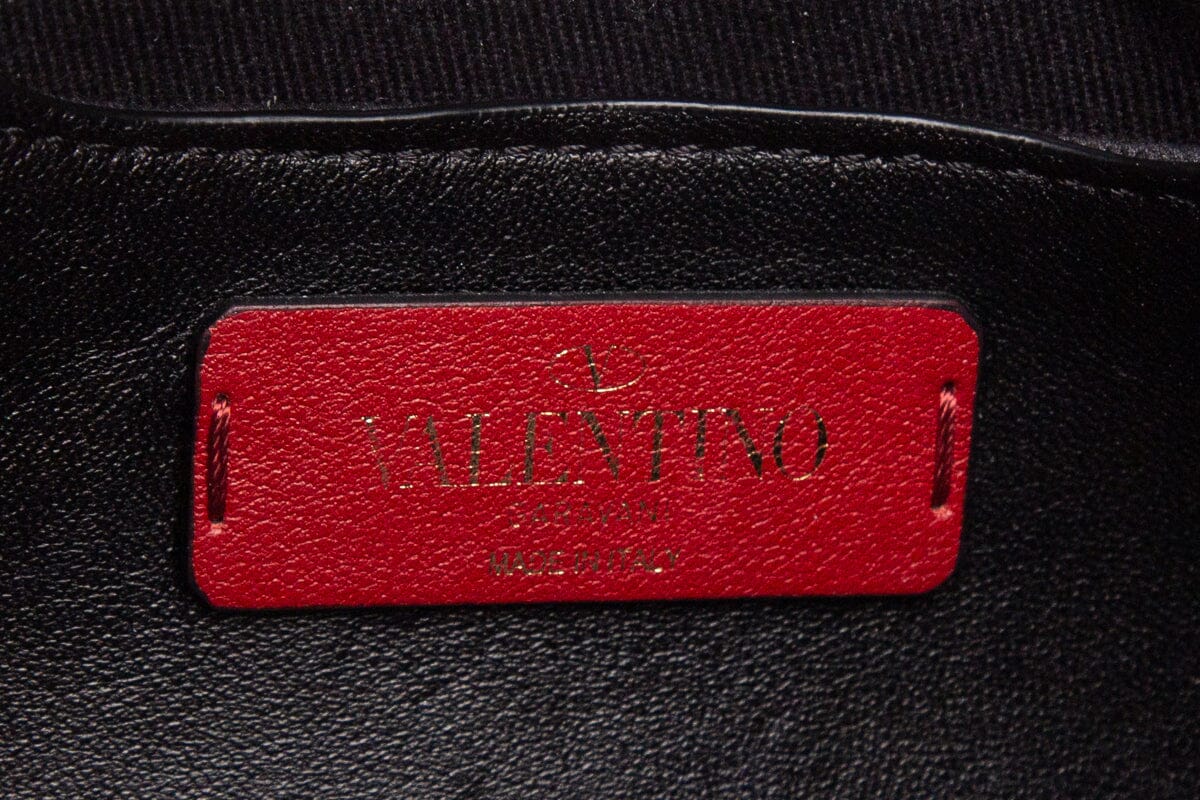 Valentino Black Candystud Shoulder Handbag