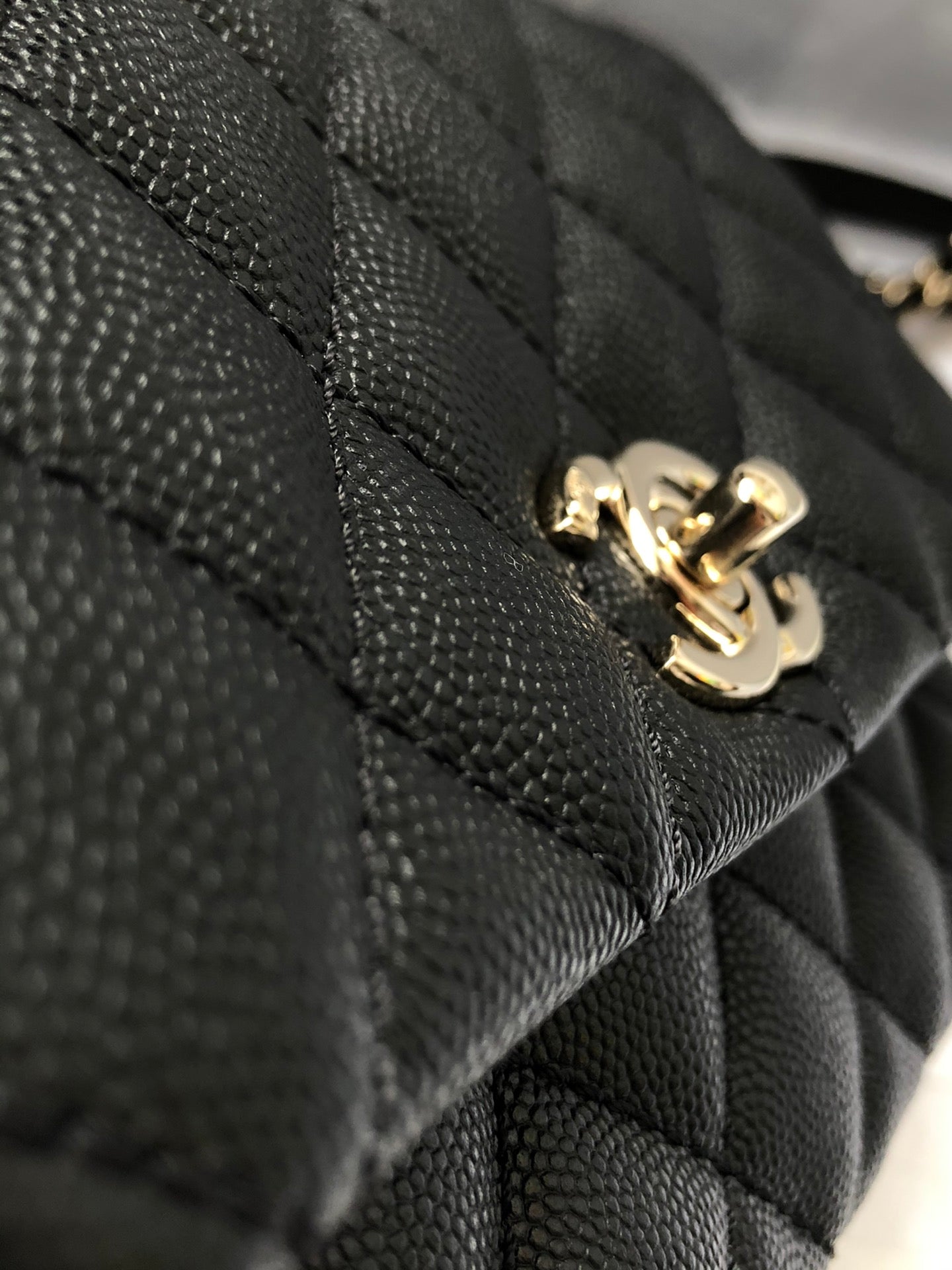 Chanel Classic Mini GlamIapbag Top Handle Black For Women 7.5in/19cm