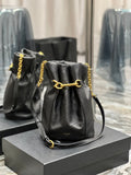YSSL Le Maillon Bucket Bag Black For Women 10in/27cm YSL 686310AAAJK1000