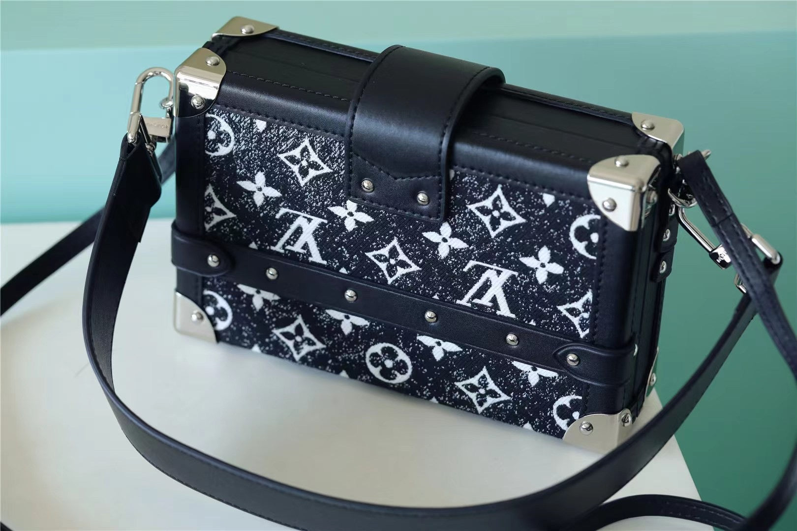 Louis Vuitton Petite Malle Monogram Jacquard Denim Navy Blue For Women,  Shoulder And Crossbody Bags 7.9in/20cm Louis VuittonÃƒâ€šÃ‚Â 
