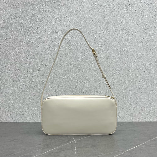 Camera Shoulder Bag Cuir Triomphe White For Women 10in/26cm