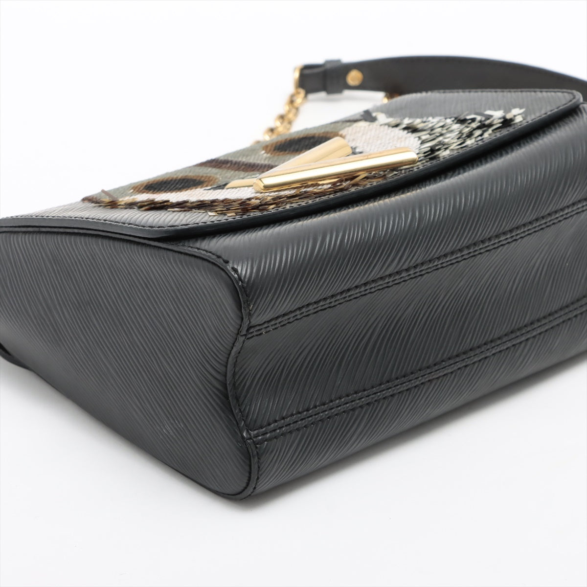 Louis Vuitton Twist Handbag Epi Leather Black Leather Shoulder Bag