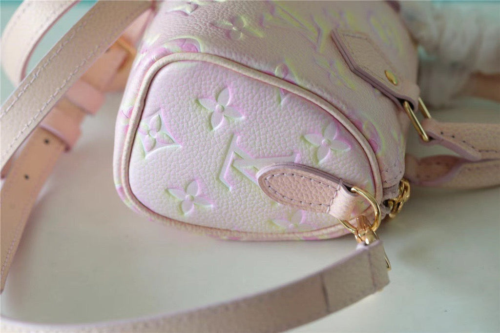 Louis Vuitton Nano Speedy Monogram Empreinte Pink For Women,  Shoulder And Crossbody Bags 16cm/6.3in Louis Vuitton M81508