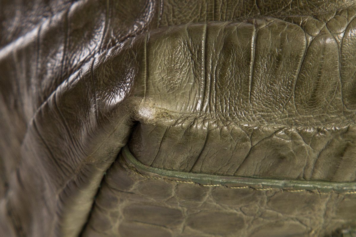 Nancy Gonzalez Green Genuine Crocodile Shoulder Bag
