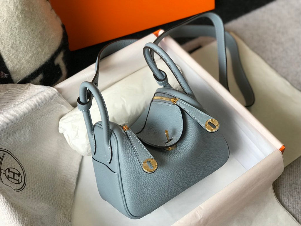 Lindy Mini Bag Blue Lin ClemenWith Gold Hardware For Women, WomenÃ¢â‚¬â„¢s Handbags, Shoulder And Crossbody Bags 7.5in/19cm