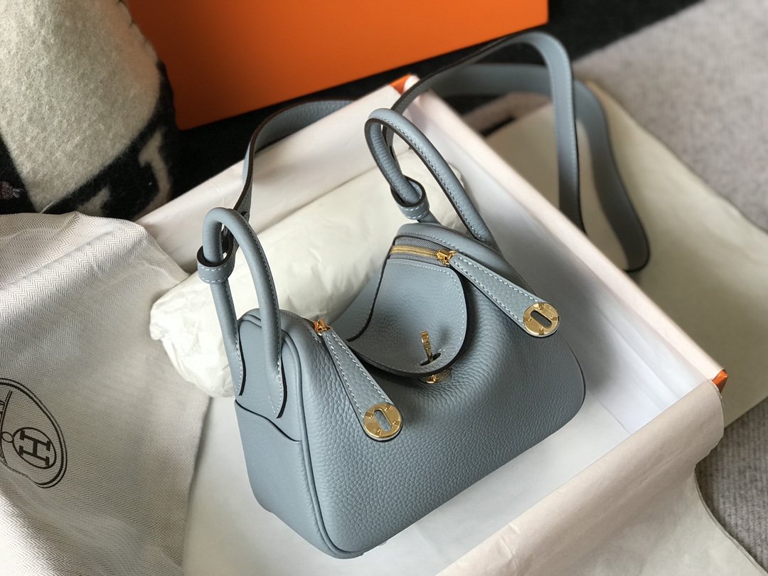 Lindy Mini Bag Blue Lin ClemenWith Gold Hardware For Women, WomenÃ¢â‚¬â„¢s Handbags, Shoulder And Crossbody Bags 7.5in/19cm