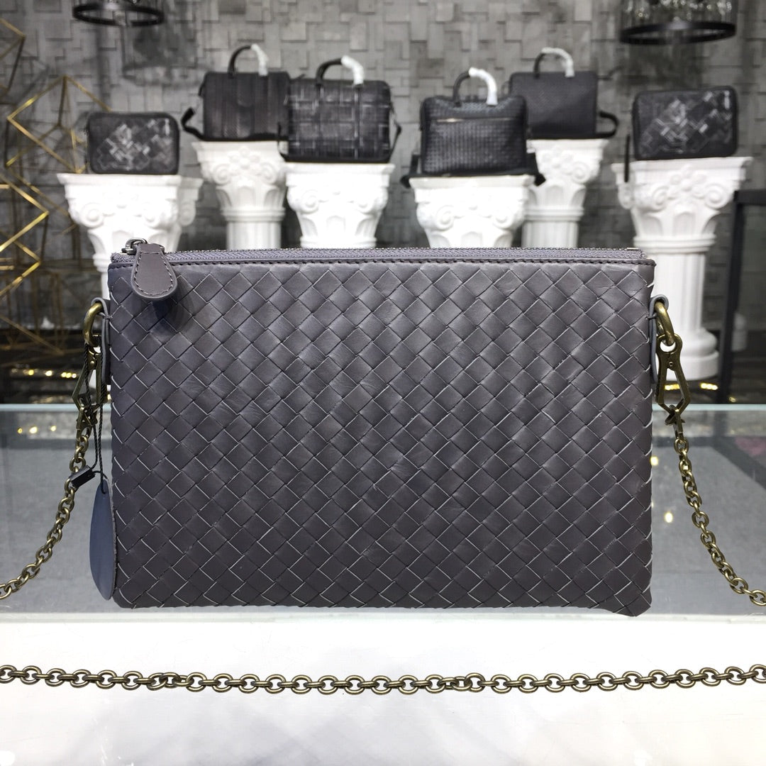Bottega Veneta Chain Shoulder Bag Gray, For Women, Women’s Bags 9.6in/24.5cm