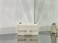 Celine Chain Shoulder Bag Cuir Triomphe White For Women 7.9in/20cm