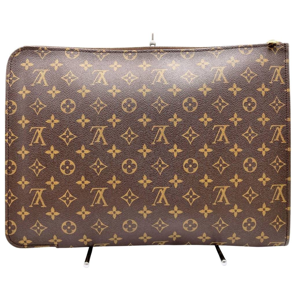 Louis Vuitton Poche Document  Canvas Clutch Bag