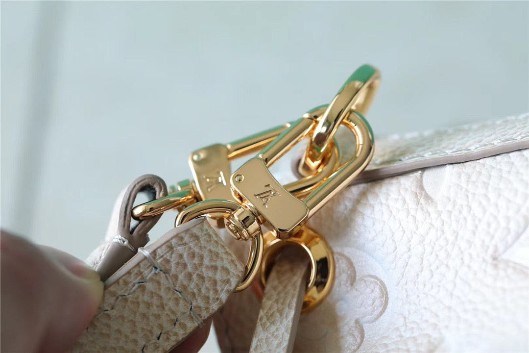 Louis Vuitton Nano Noe Monogram Empreinte Light Beige For Women,  Shoulder And Crossbody Bags 6.3in/16cm Louis Vuitton M81463