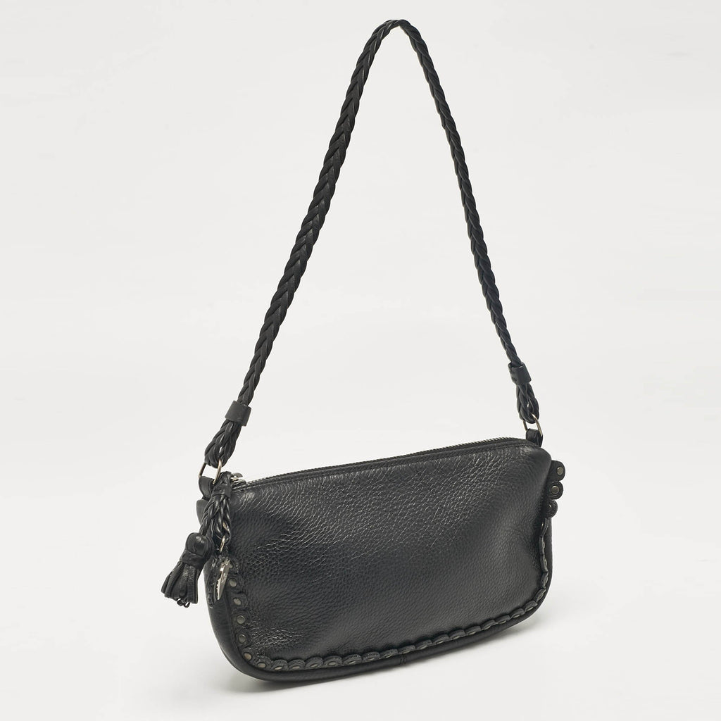 Dior Black Leather Ethnic Clutch Bag