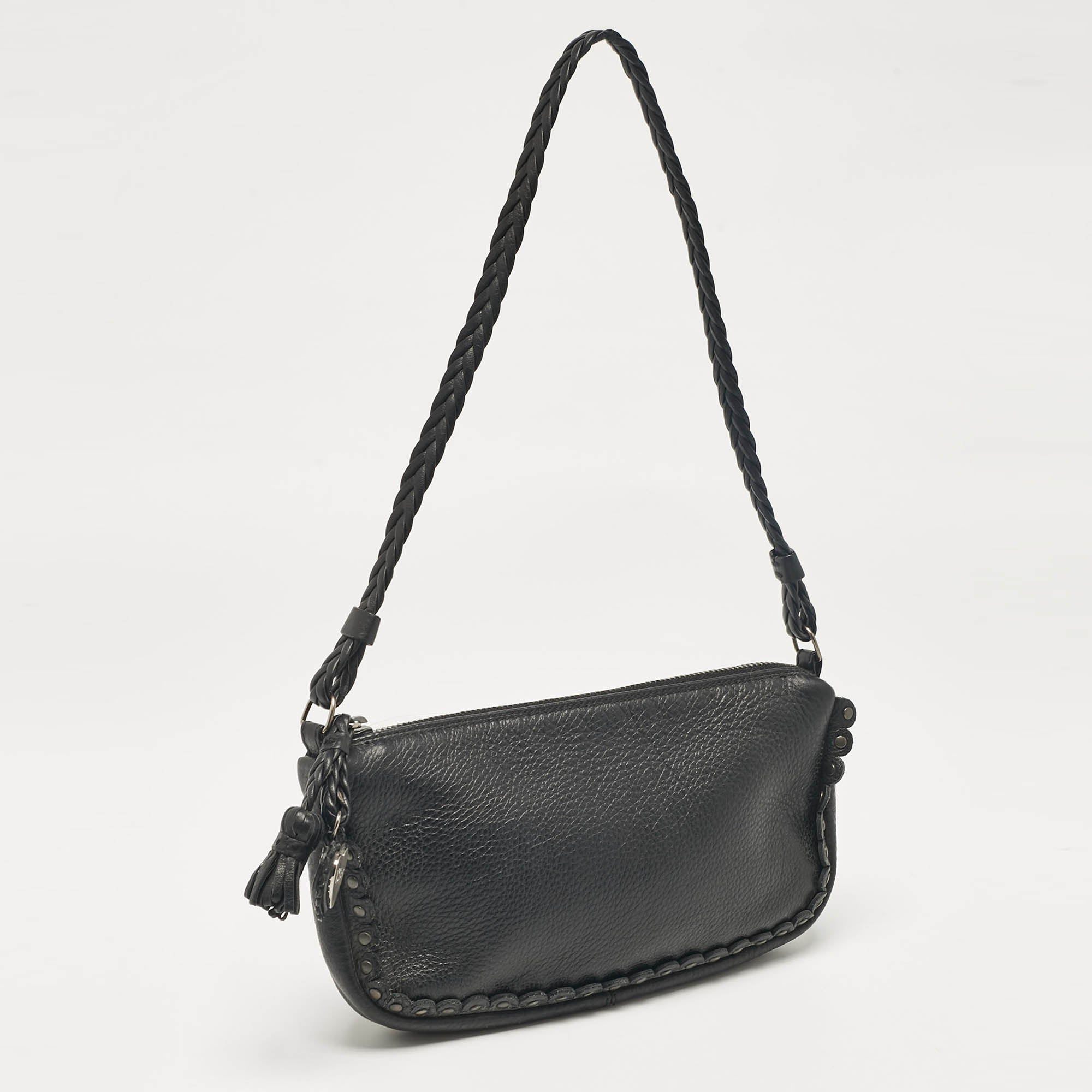 Dior Black Leather Ethnic Clutch Bag