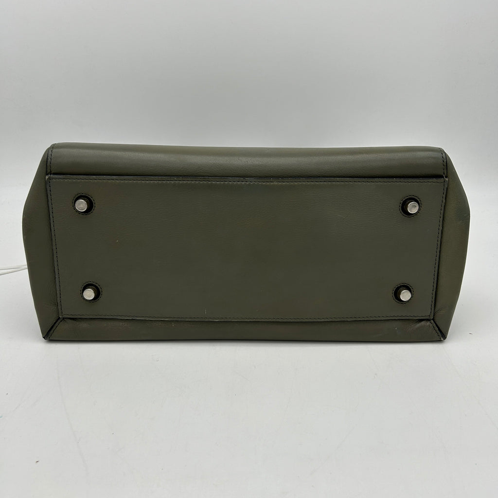 Celineline Medium Edge Green Leather Shoulder Bag