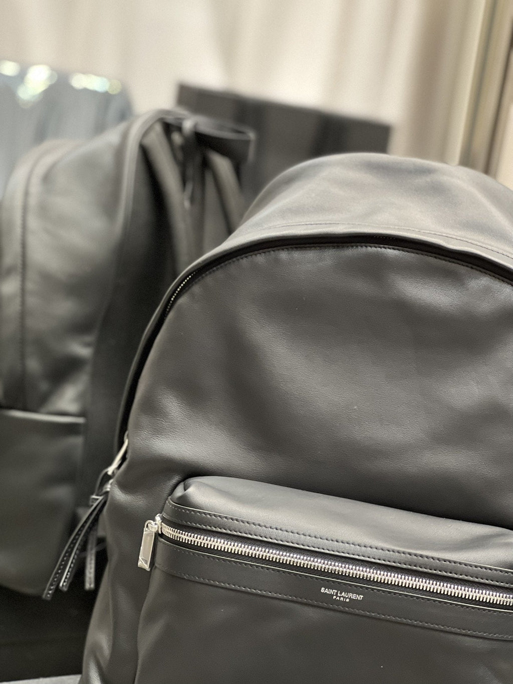 Top Quality City Backpack Unisex For Women 15in/38cm Black YSL