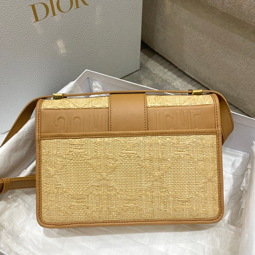 30 Montaigne Bag Natural Cannage Rafa, Brown Handbags, Shoulder Bags, Crossbody Bags, 24cm CD M9203UMBE_M925