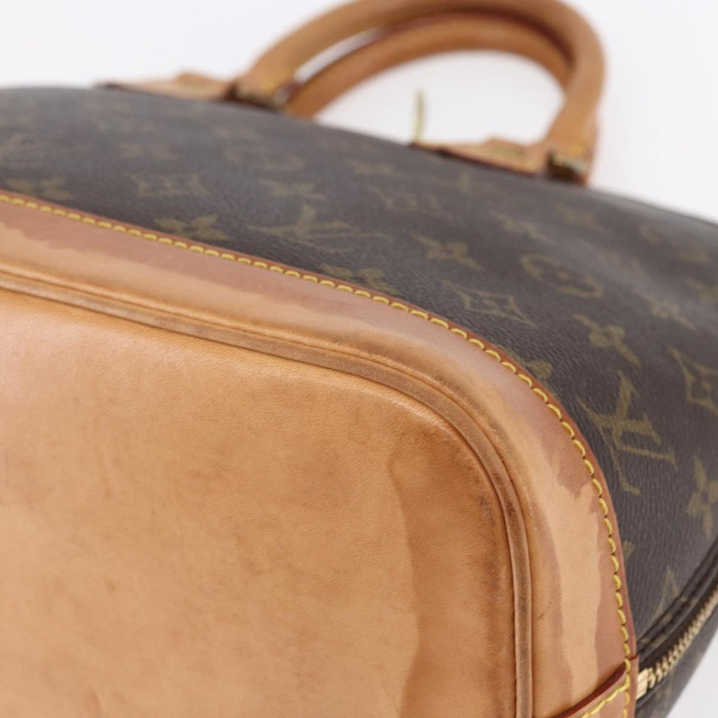 Louis Vuitton Alma Handbag Monogram Canvas Brown Canvas Handbag