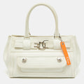 Dior White Leather Flight Tote