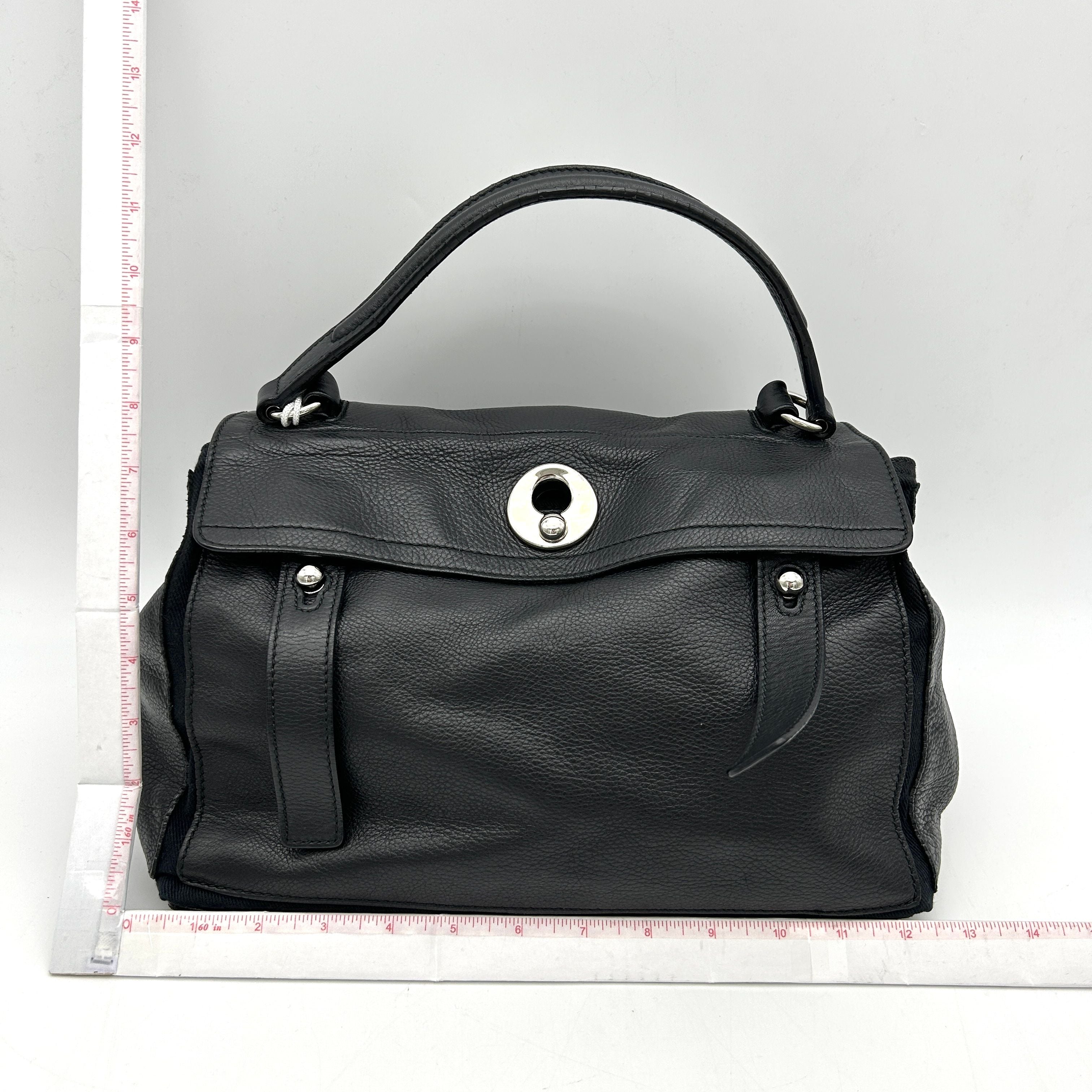 Yves Saint Laurent Leather Top Handle Bag - Black Shoulder Bags, Handbags LA6001