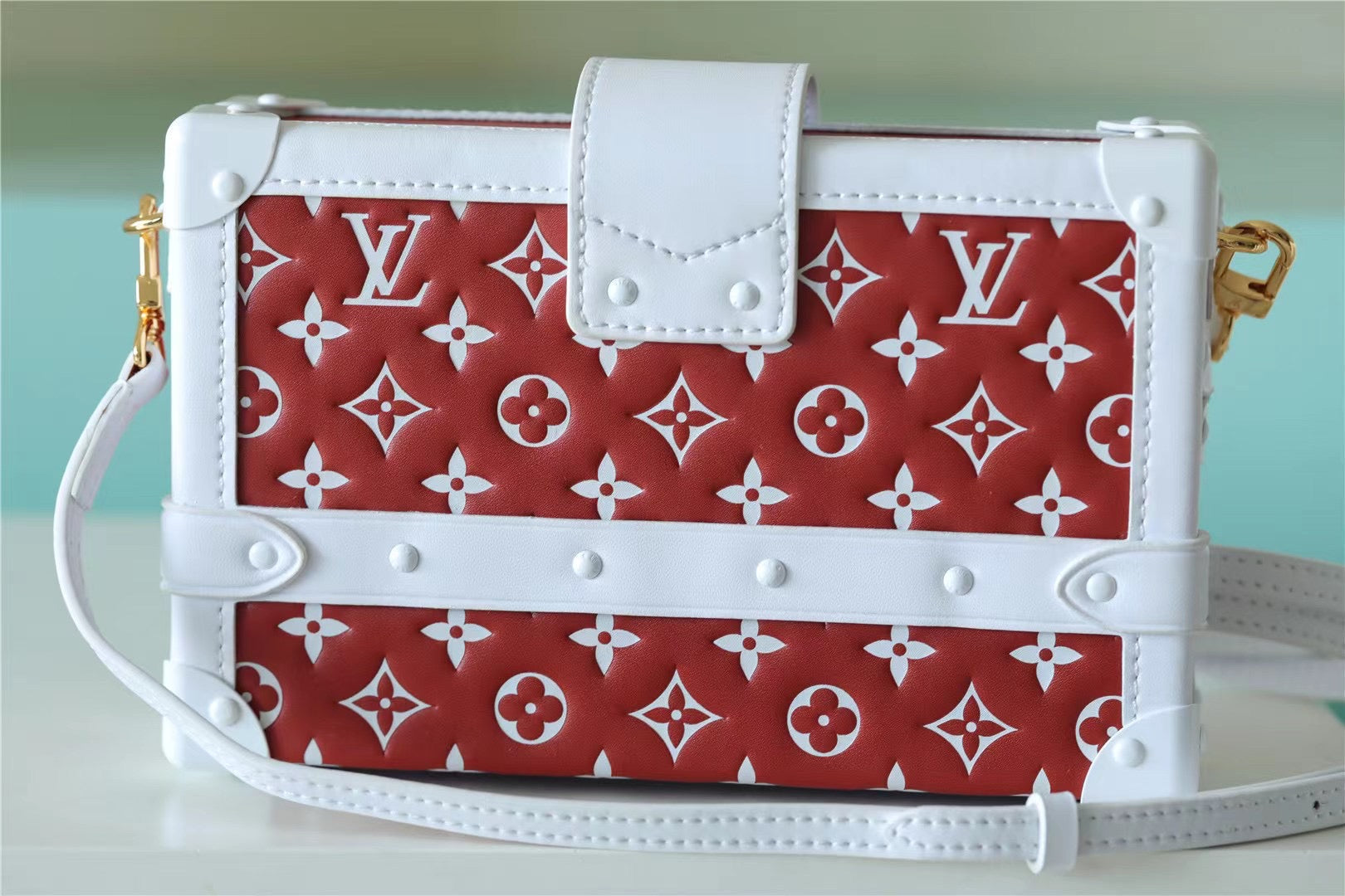 Louis Vuitton Petite Malle Monogram Embossed Puffy Terracotta Brown For Women,  Shoulder And Crossbody Bags 7.9in/20cm Louis Vuitton M20764