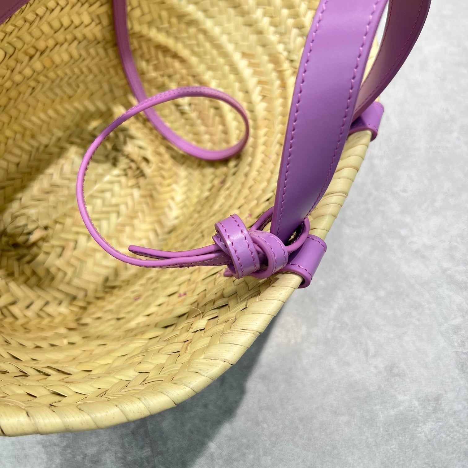 GLAMI Teen Triomphe GLAMI Classic Panier In Palm Leaves And Lizard Violet For Women 8in/20cm