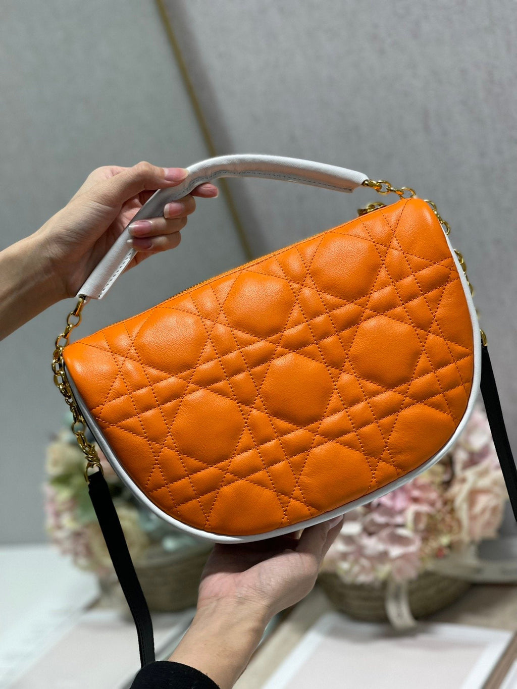 Dior MeDiorum Vibe Hobo Bag, Orange Handbags, Crossbody Bags, 30cm CD