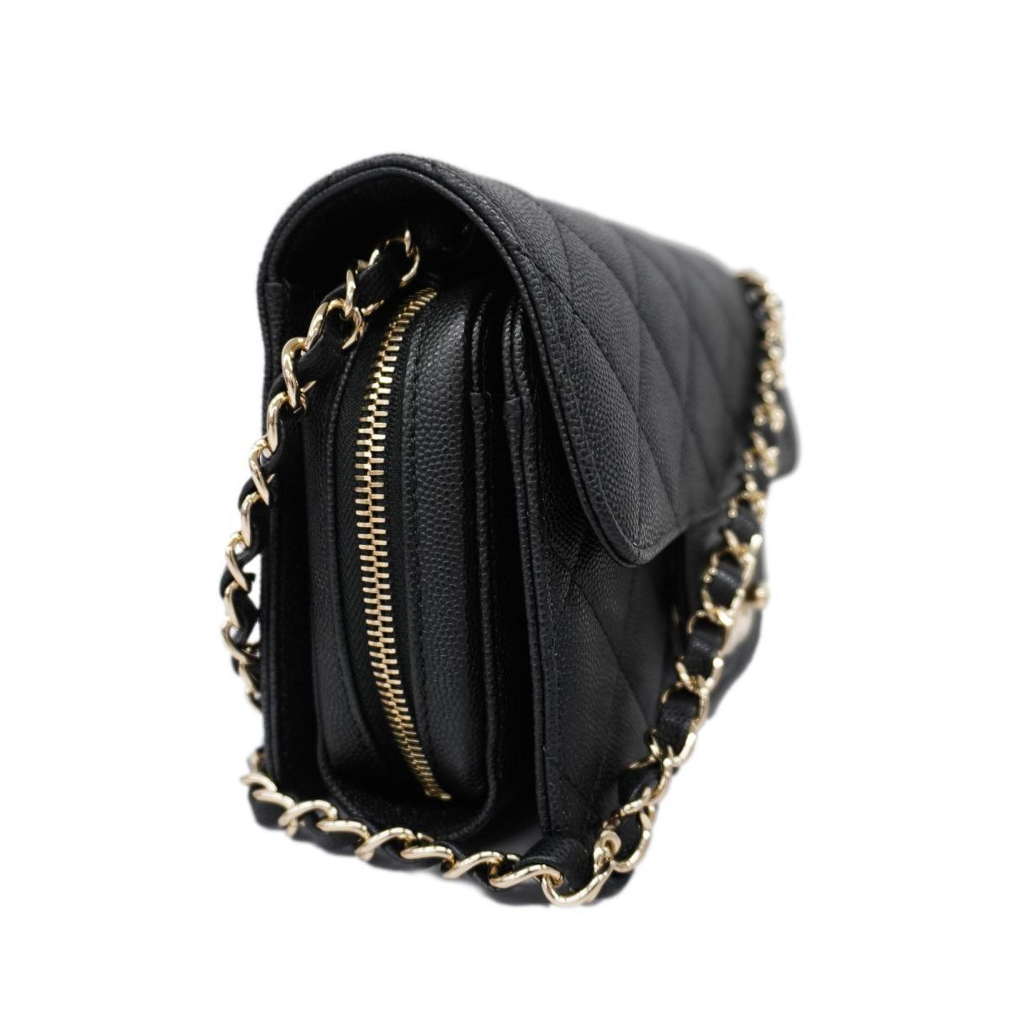 Chanel Chanel Matelassé Cuir Noir Black Leather Black Leather Shoulder Bag Bag