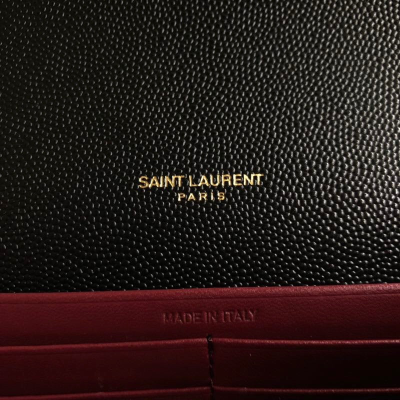 Saint Laurent Cassandra Flap-Front Crossbody Bag Black For Women 8.7in/22cm YSL 