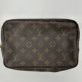Louis Vuitton Trousse De Toilette Brown Canvas Clutch Bag Louis Vuitton9922sd